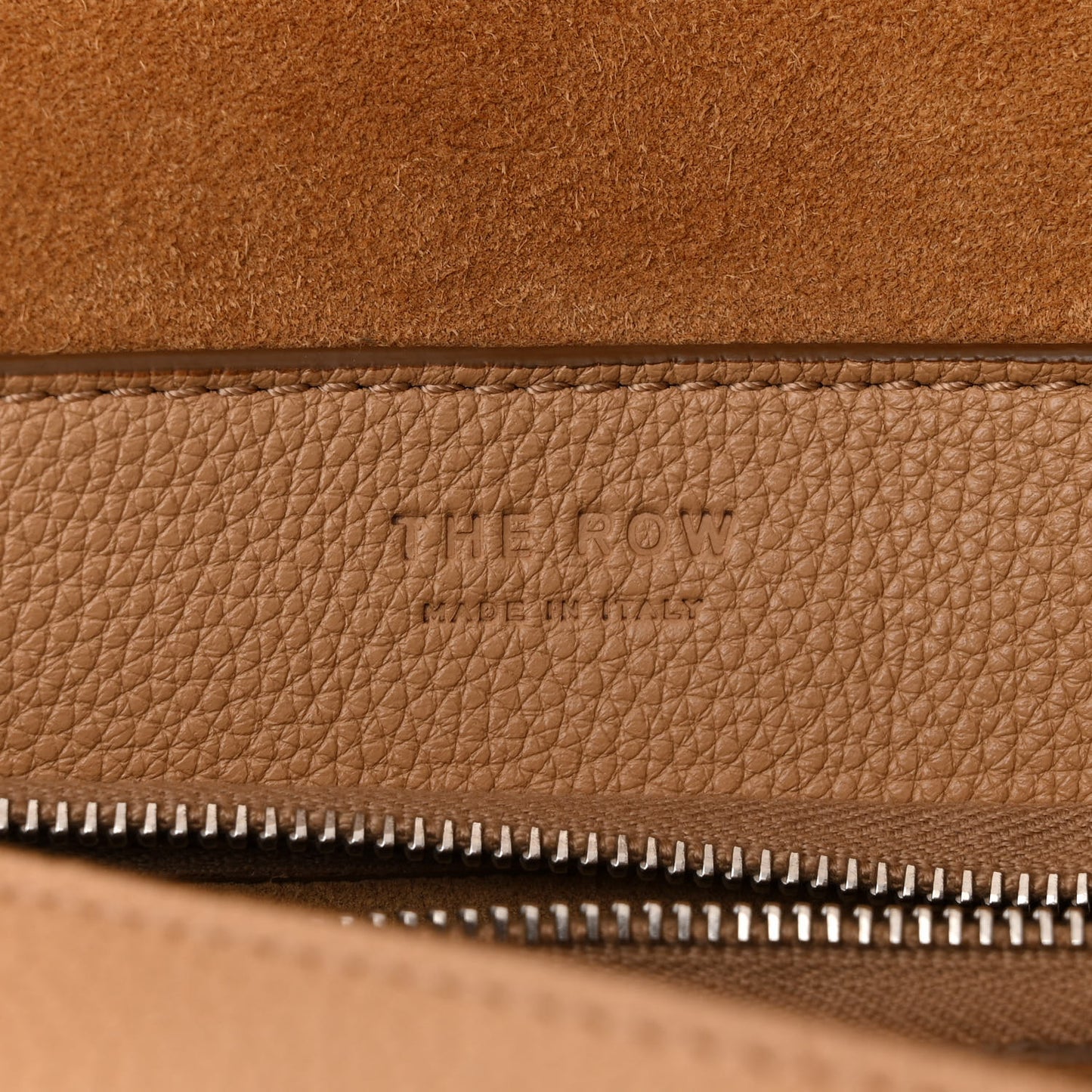 Grained Calfskin Top Handle 14 Bag Tan
