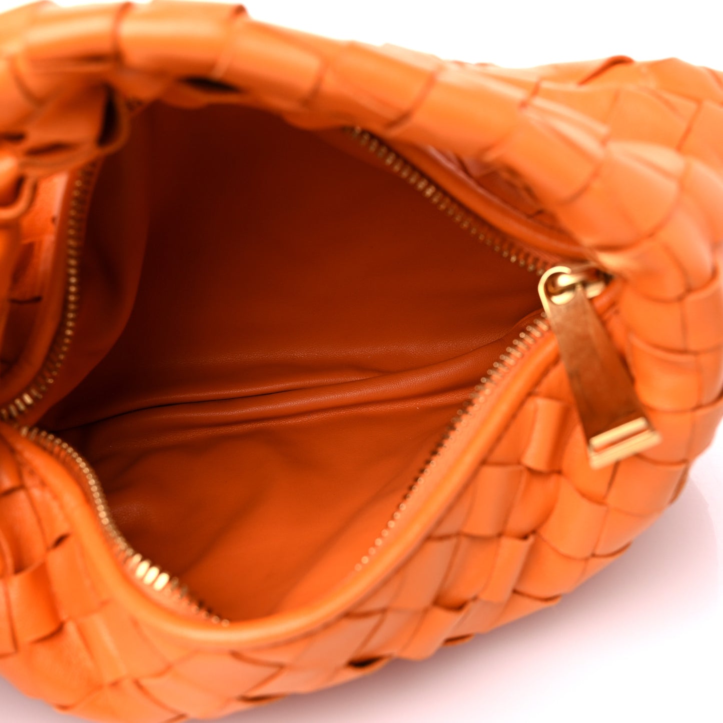 Nappa Intrecciato Mini Jodie Tangerine