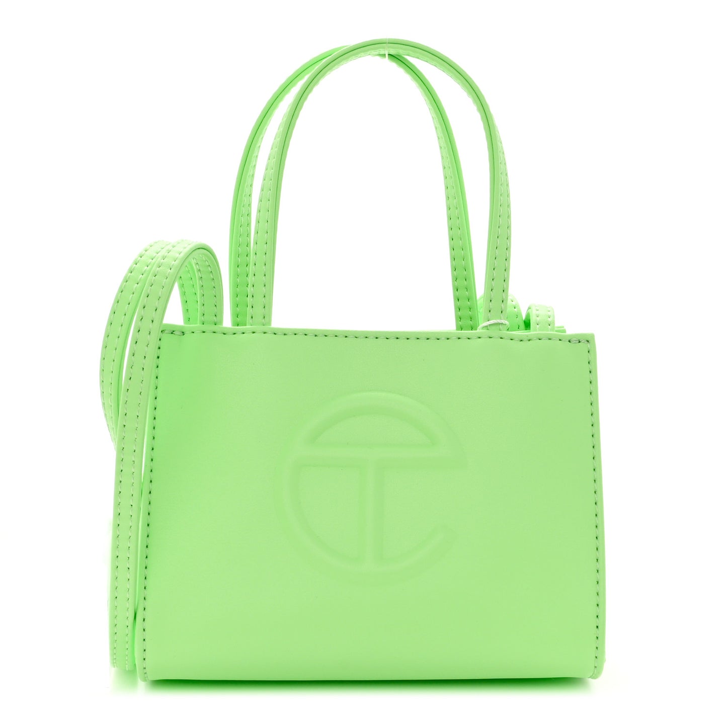 Vegan Leather Small Shopping Bag Double Mint