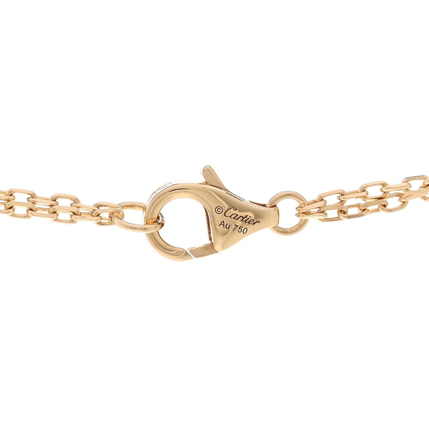 18K Yellow Gold 2 Diamond LOVE Necklace