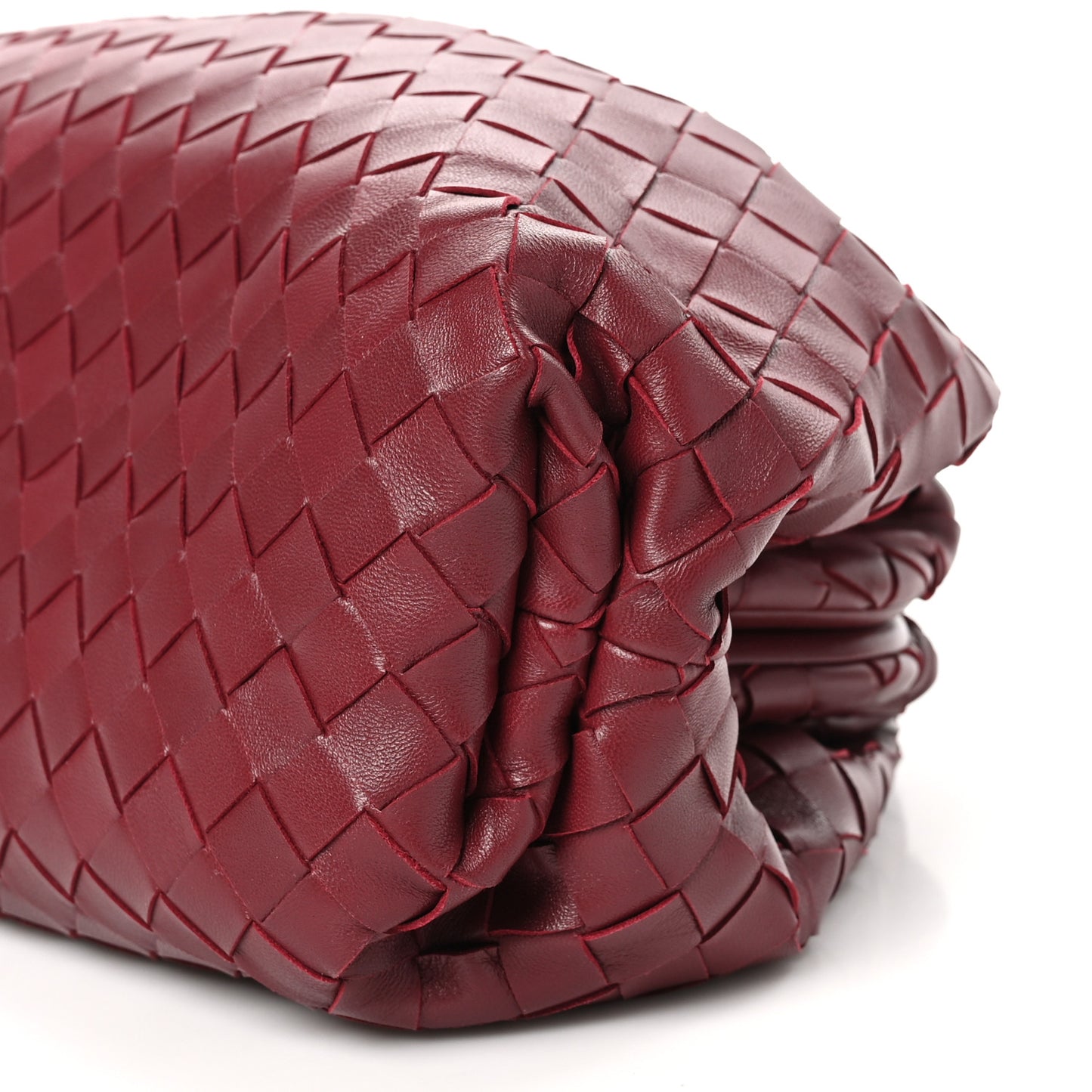 Nappa Maxi Intrecciato The Pouch Oversized Clutch Bordeaux