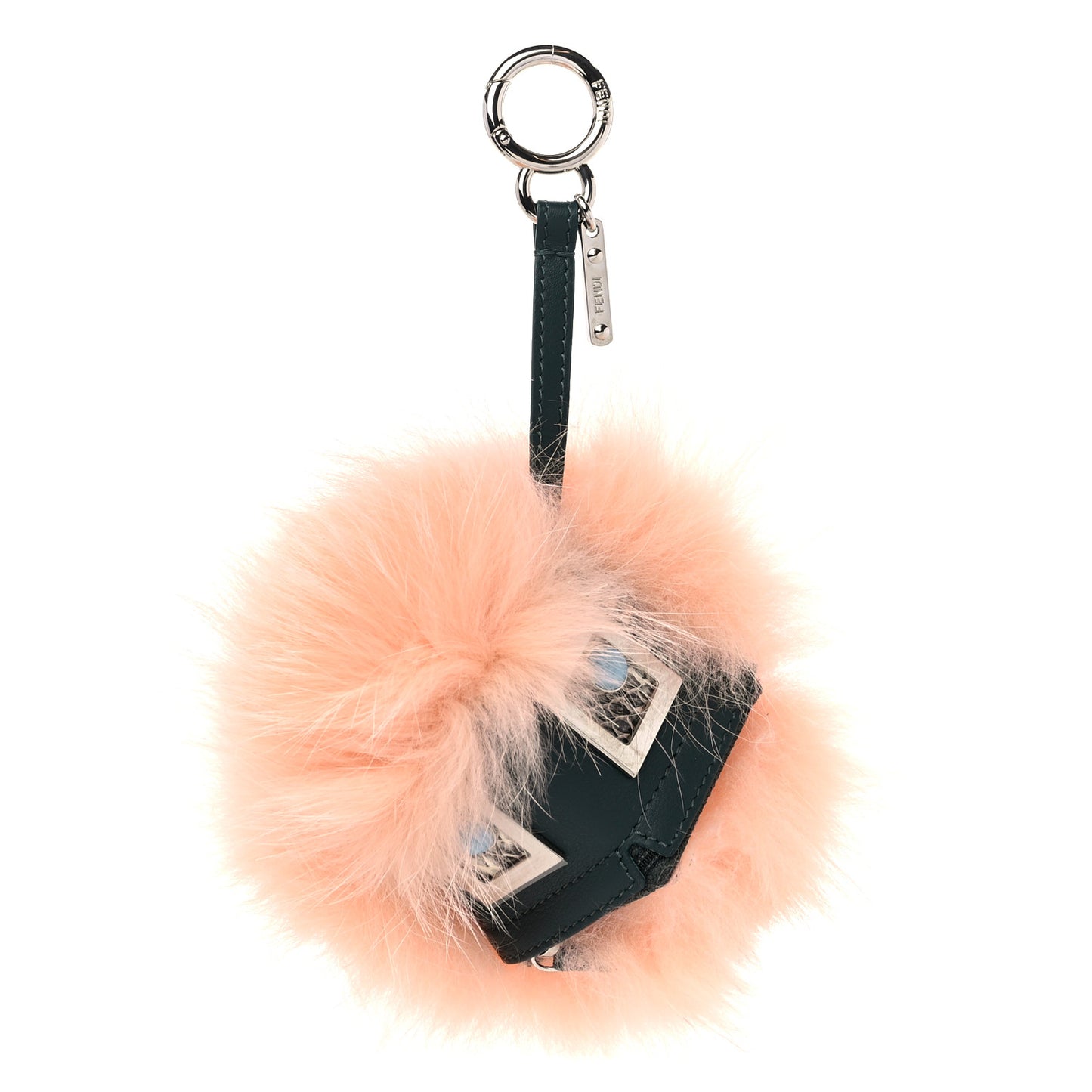 Fox Fur Calfskin Hypnoteyes Coin Purse Bag Charm Palmspring English Green