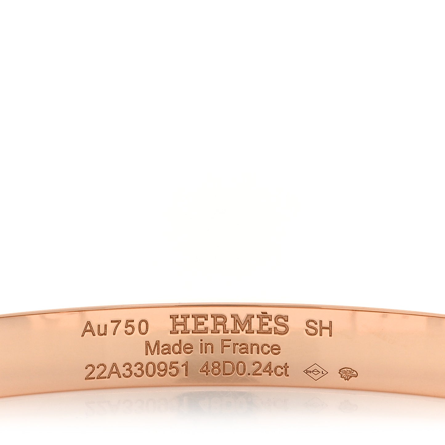 18K Rose Gold Diamond PM Collier De Chien Bracelet SH