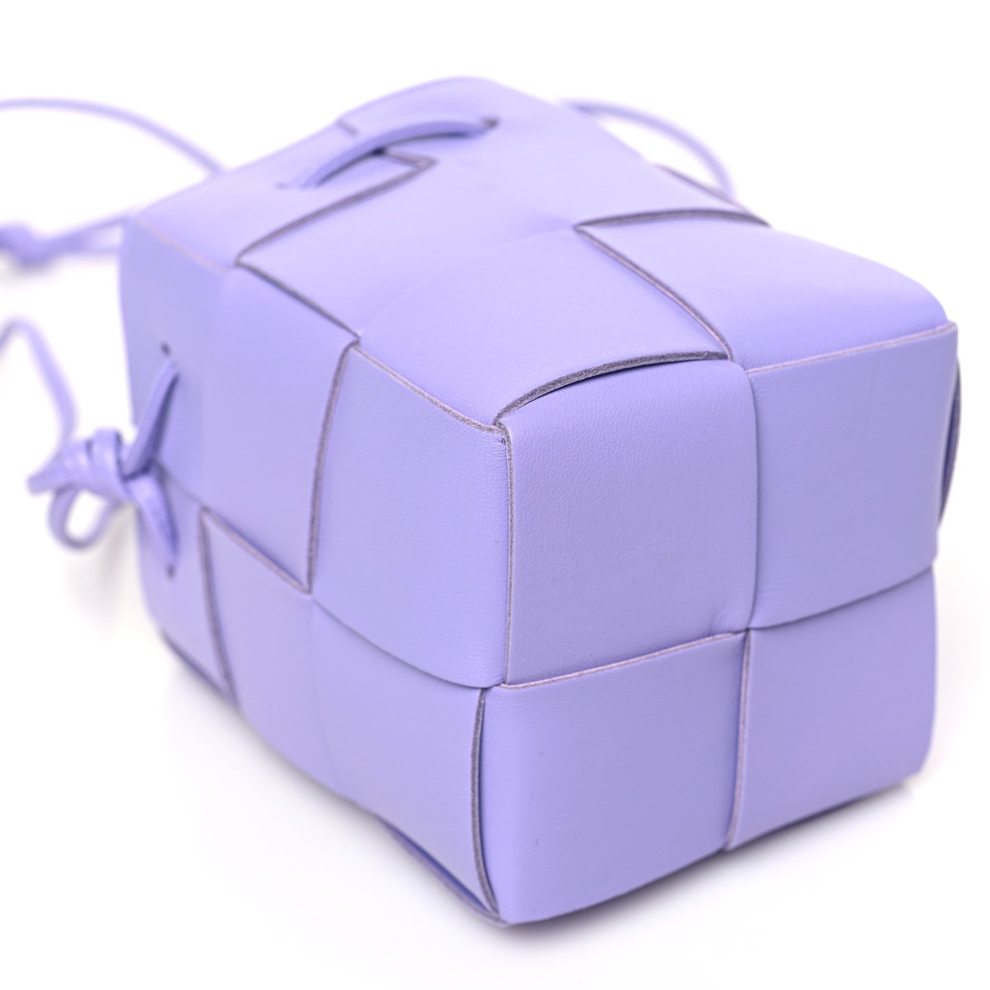 Nappa Maxi Intrecciato Mini Cassette Bucket Bag Wisteria
