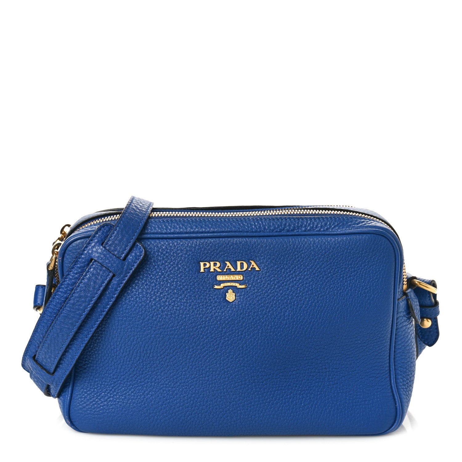 Prada Vitello Phenix Camera Bag Blue 1 of 10