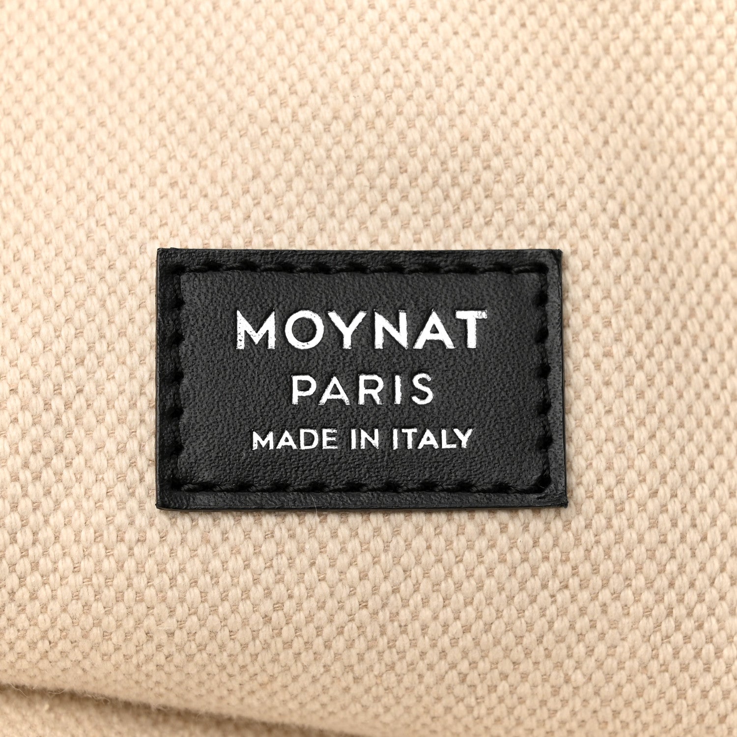 Moynat Grained Calfskin Canvas 1920 Oh! Tote Ruban GM Carbon Silver 6 of 10
