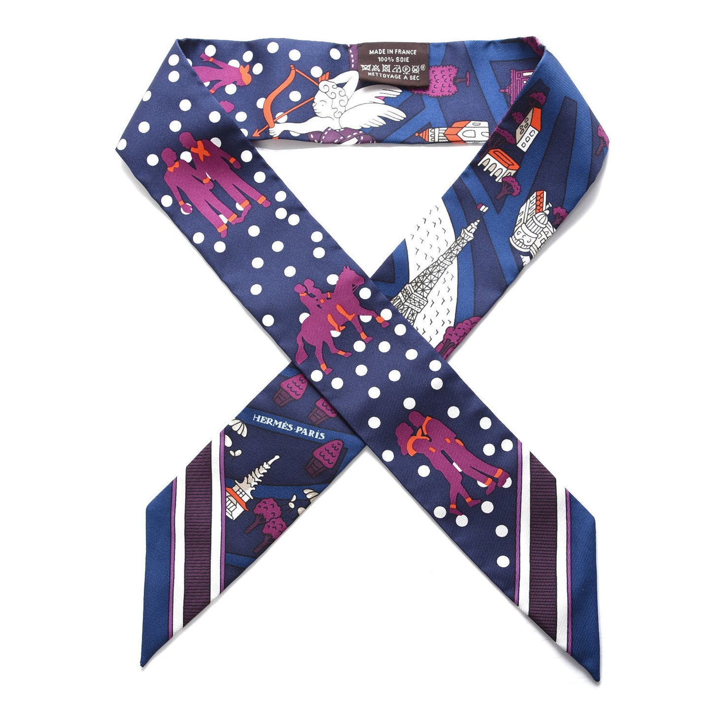 Silk Les Nouveaux Amoureux de Paris Twilly Marine Violet White