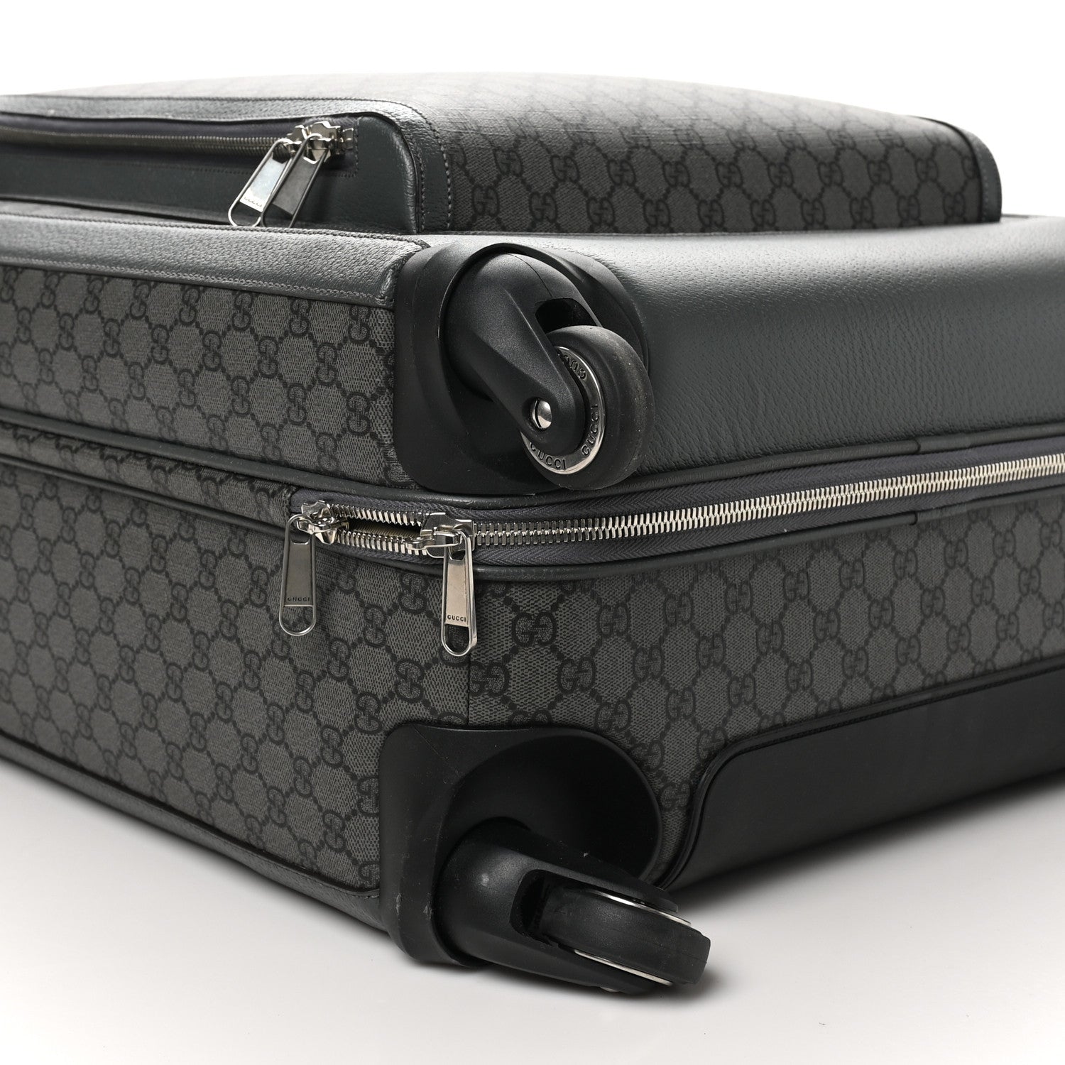 Gucci GG Supreme Monogram Web Medium Savoy Trolley  Black 8 of 9