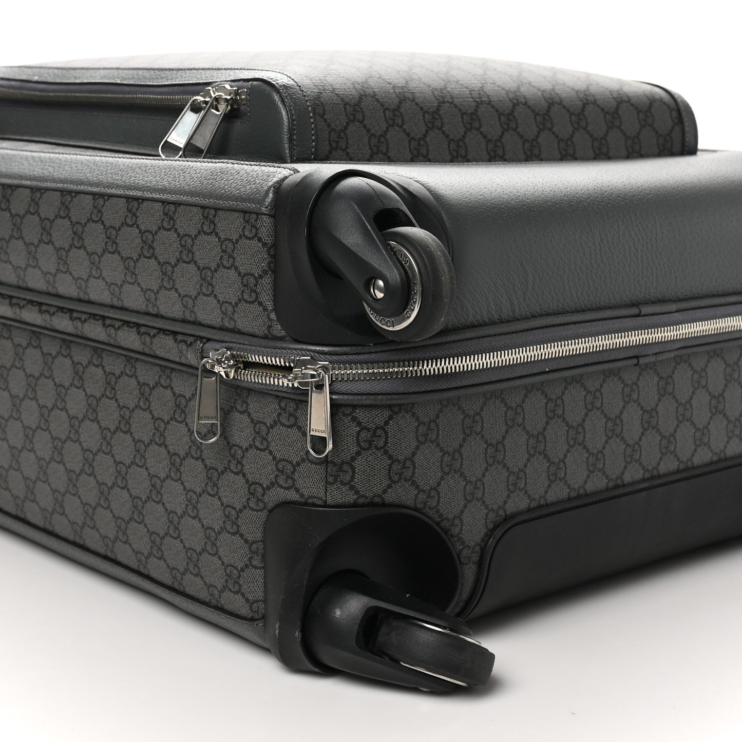 GG Supreme Monogram Web Medium Savoy Trolley  Black