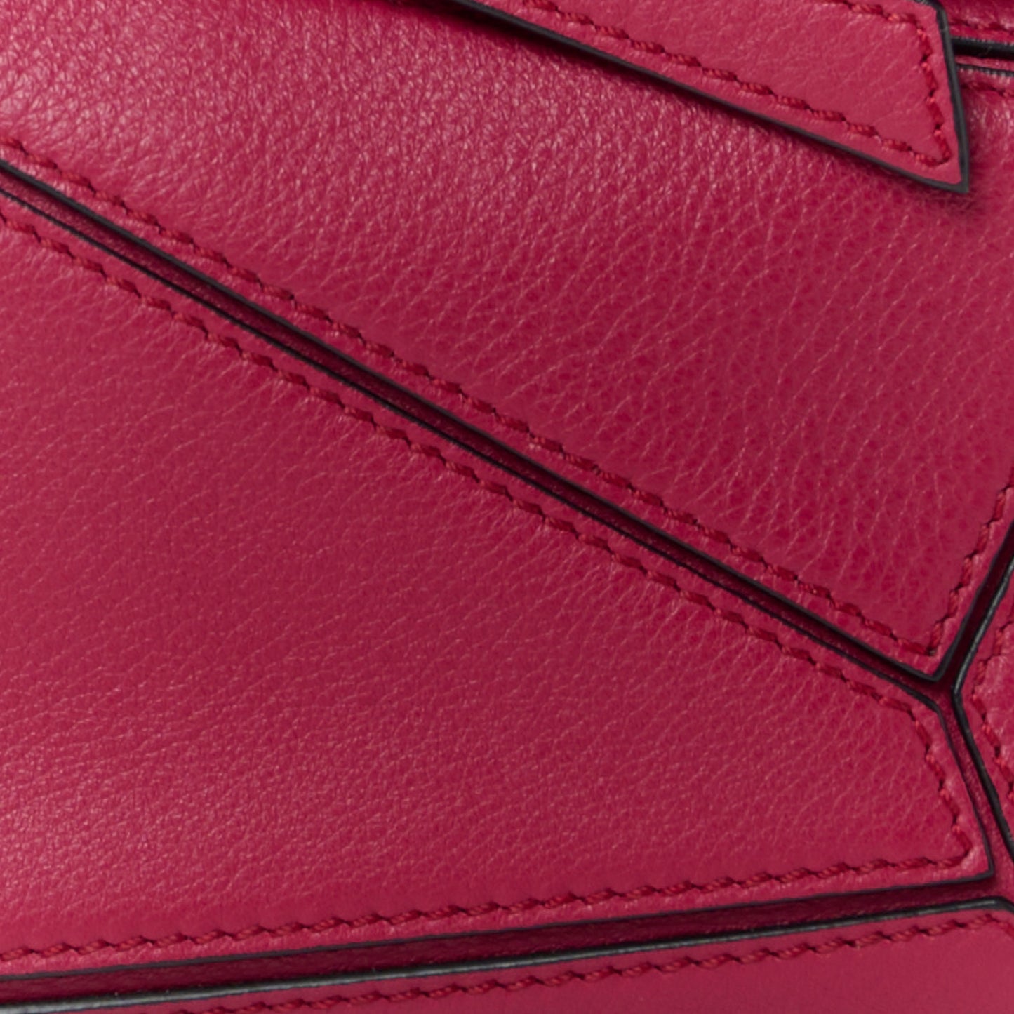 Calfskin Mini Puzzle Bag Raspberry