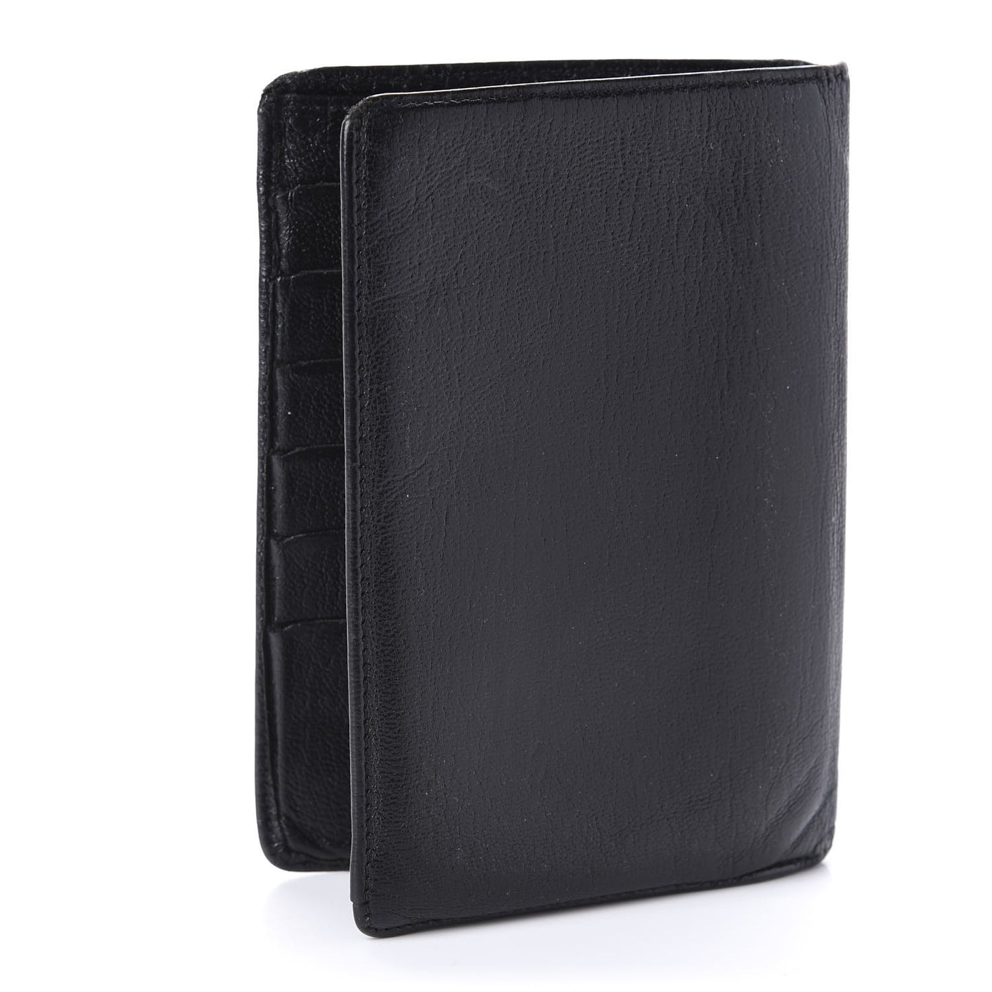 Goatskin CC Bi-Fold Wallet Black