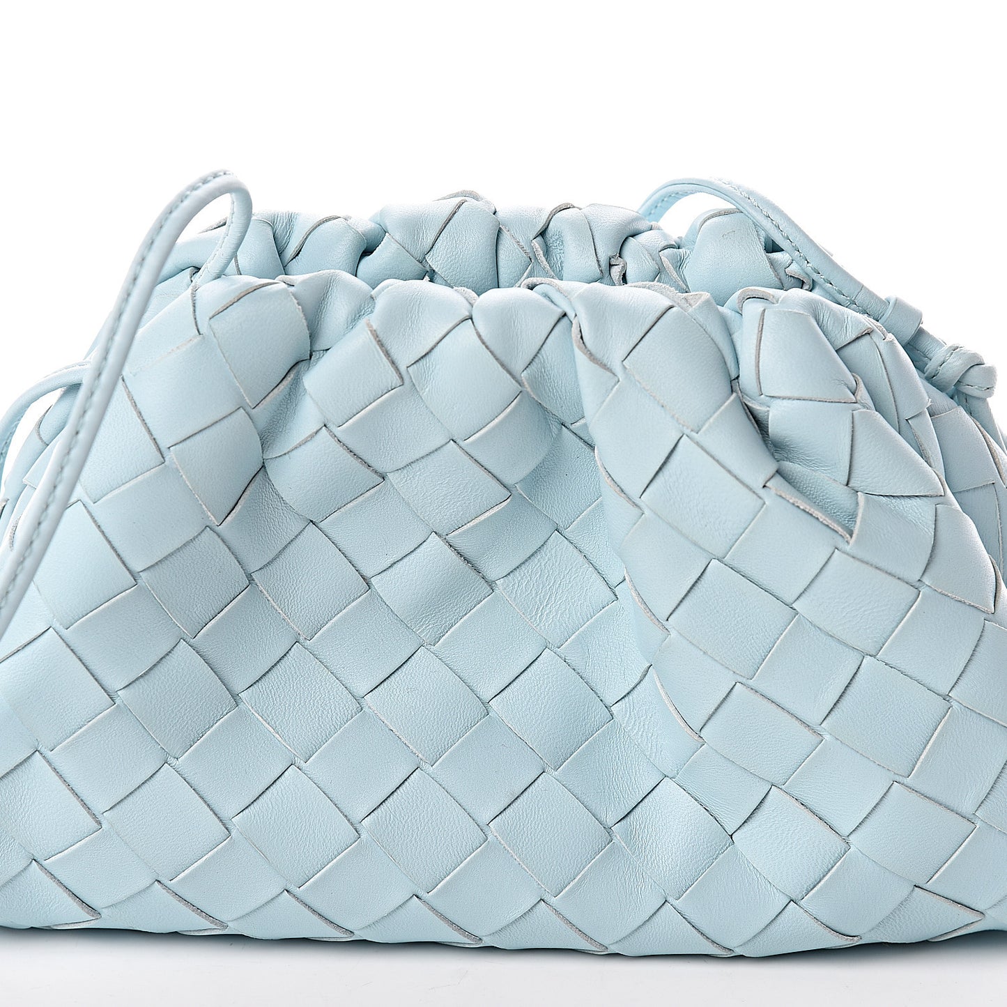 Nappa Intrecciato The Mini Pouch Topazio Silver