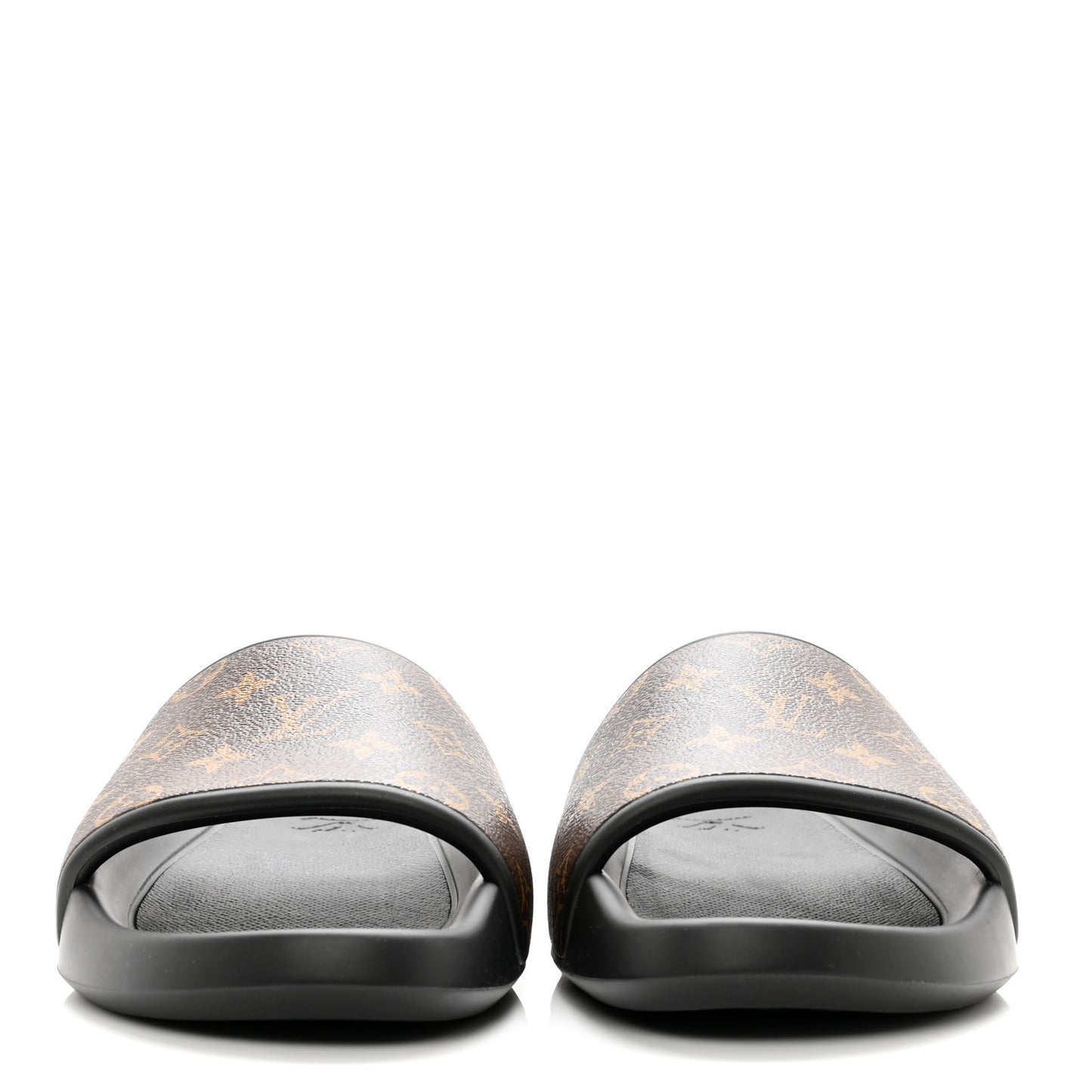 Rubber Monogram Mens Waterfront Mules 10 Macassar
