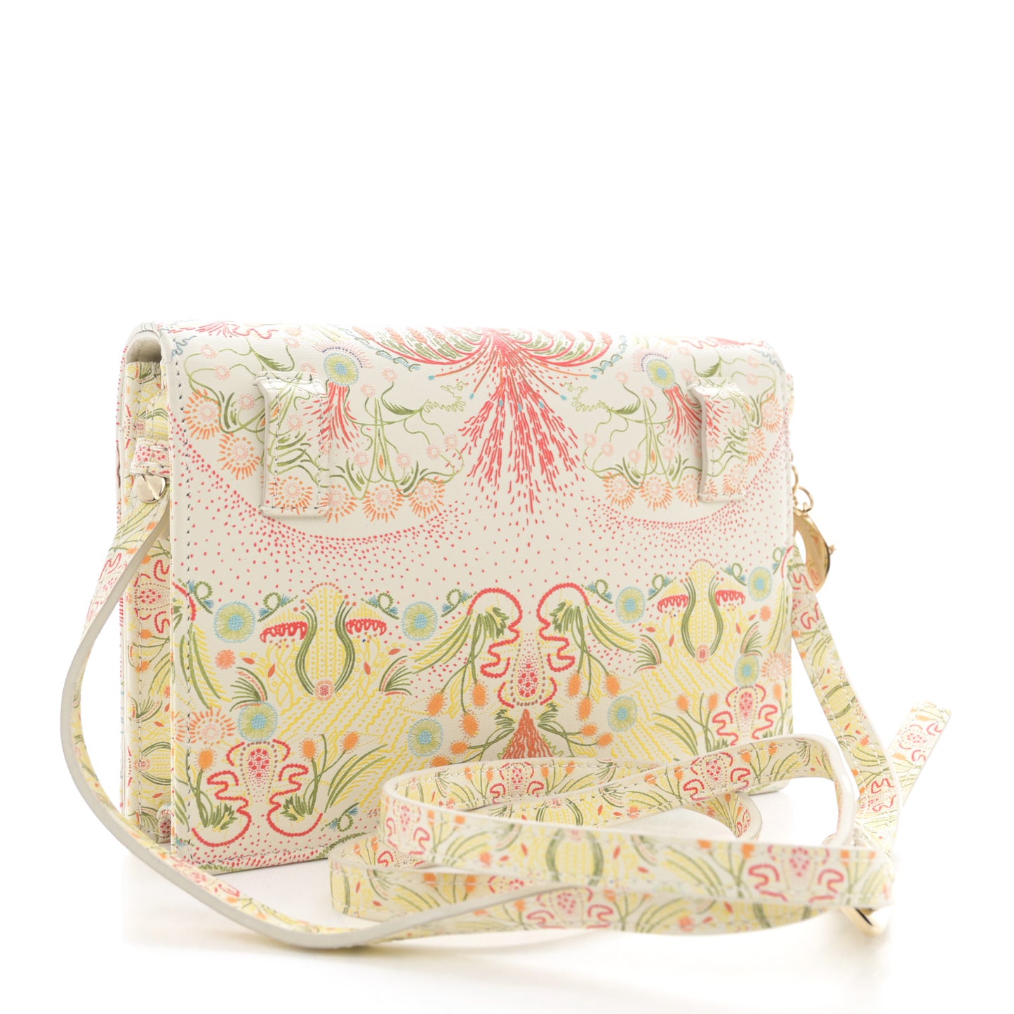 Calfskin Printed Dior In Lights Lady Dior 2-In-1 Pouch Latte Multicolor
