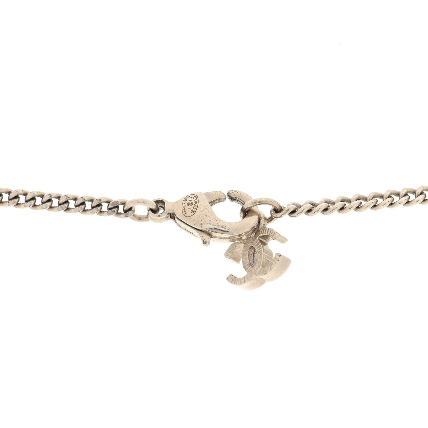Baguette Crystal CC Necklace Blue