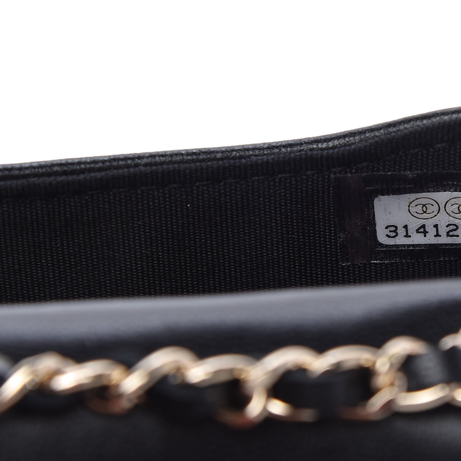 Chanel Lambskin Camellia Embossed Chain Belt Bag Black 8 of 11