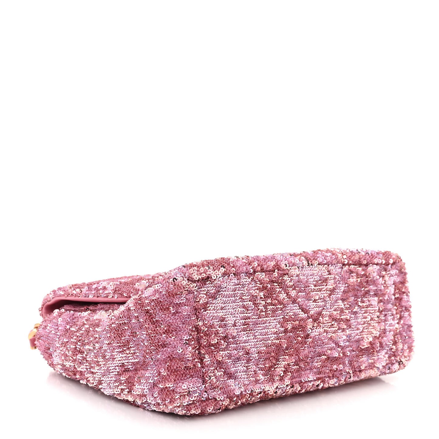 Sequin Quilted Medium Chanel 19 Flap Pink