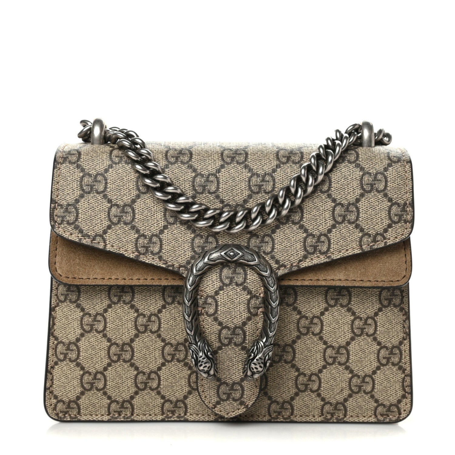 Gucci GG Supreme Monogram Mini Dionysus Shoulder Bag Taupe 1 of 10