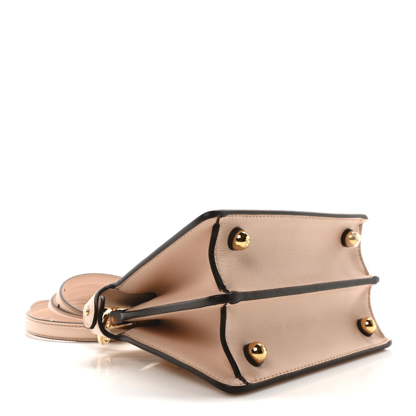 Shiny Nappa Plexiglass Petite Peekaboo I SEE U Satchel Light Rose