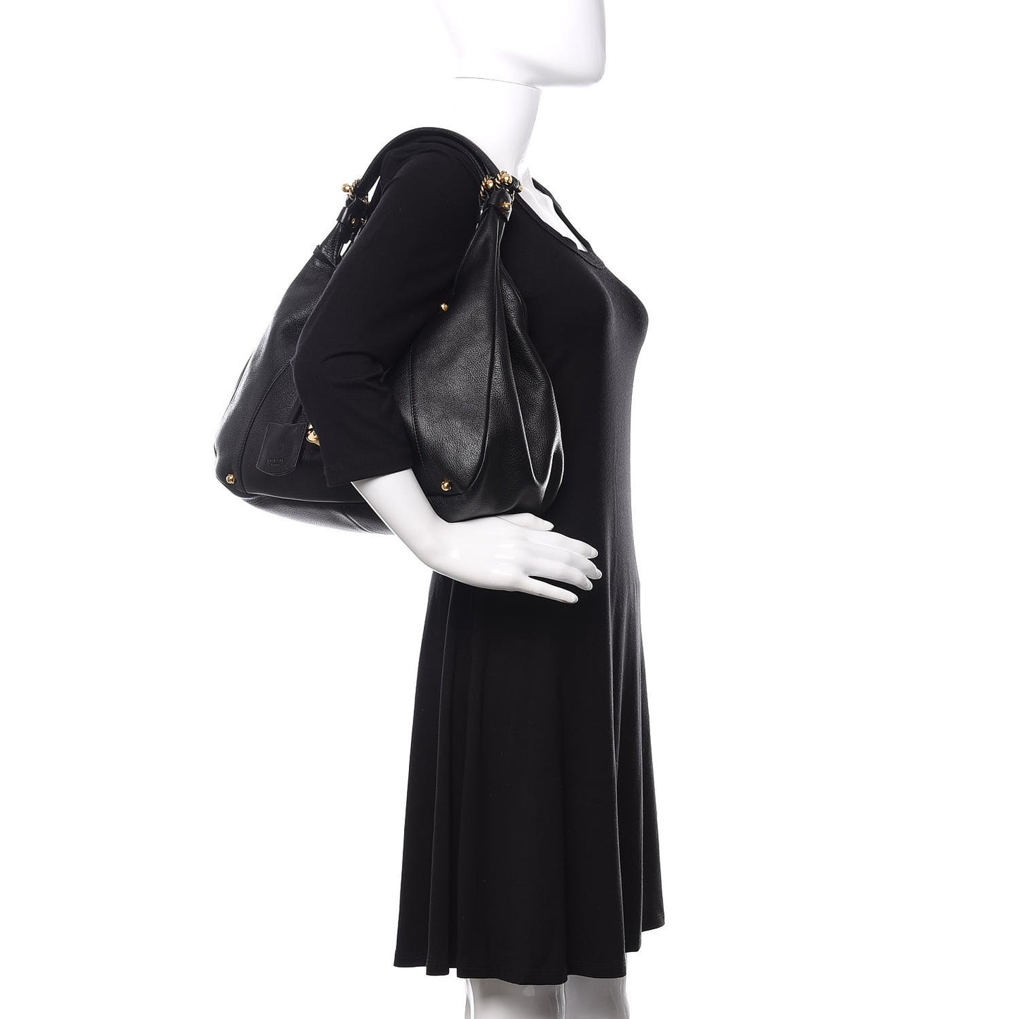 Calfskin Calle Hobo Black