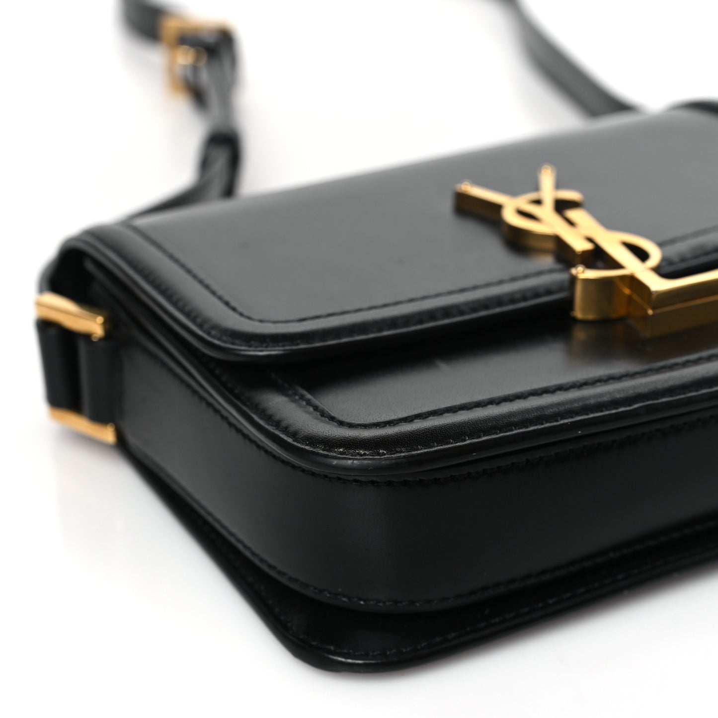 Smooth Calfskin Small Solferino Satchel Black