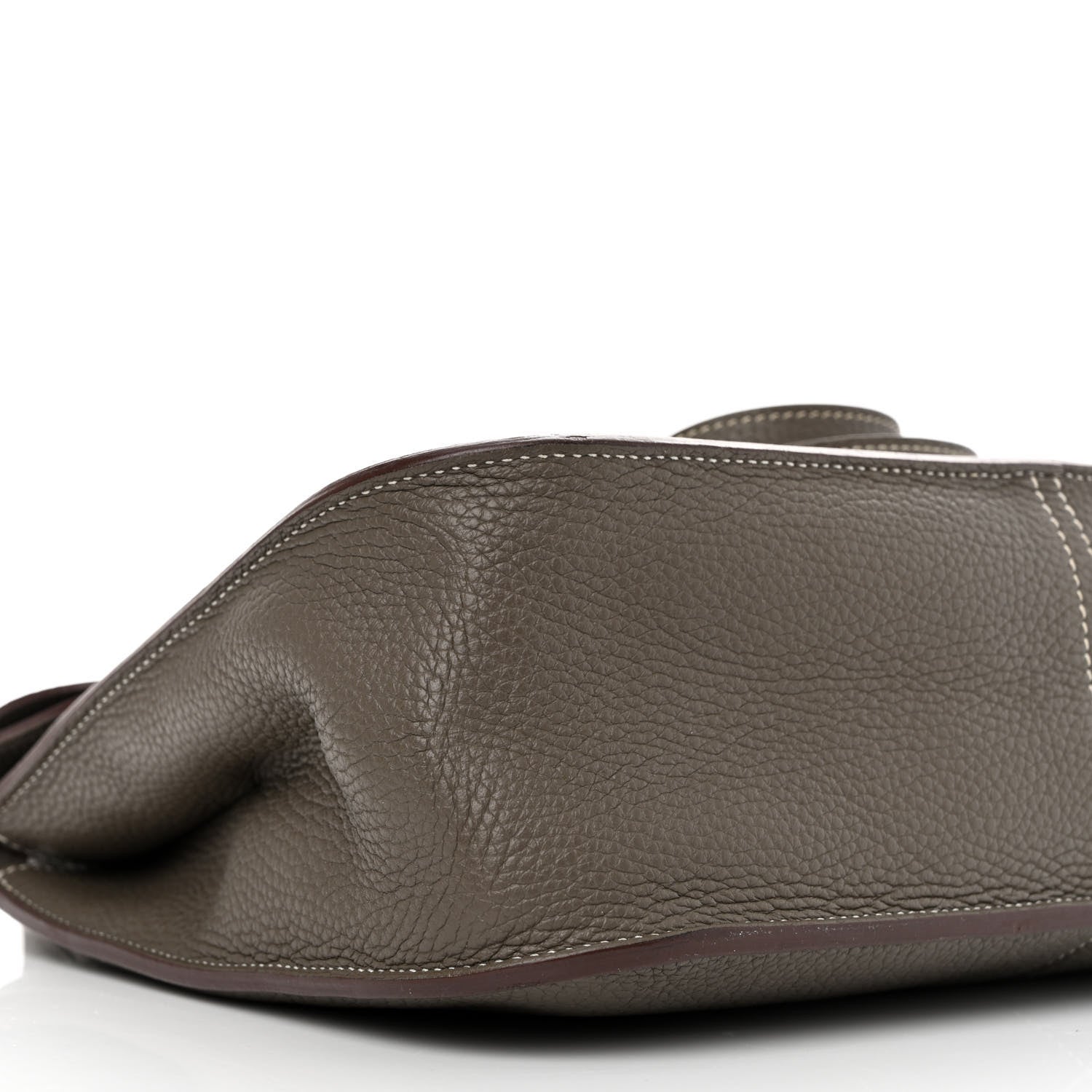 Hermes Taurillon Clemence Halzan 31 GM Etain 9 of 13