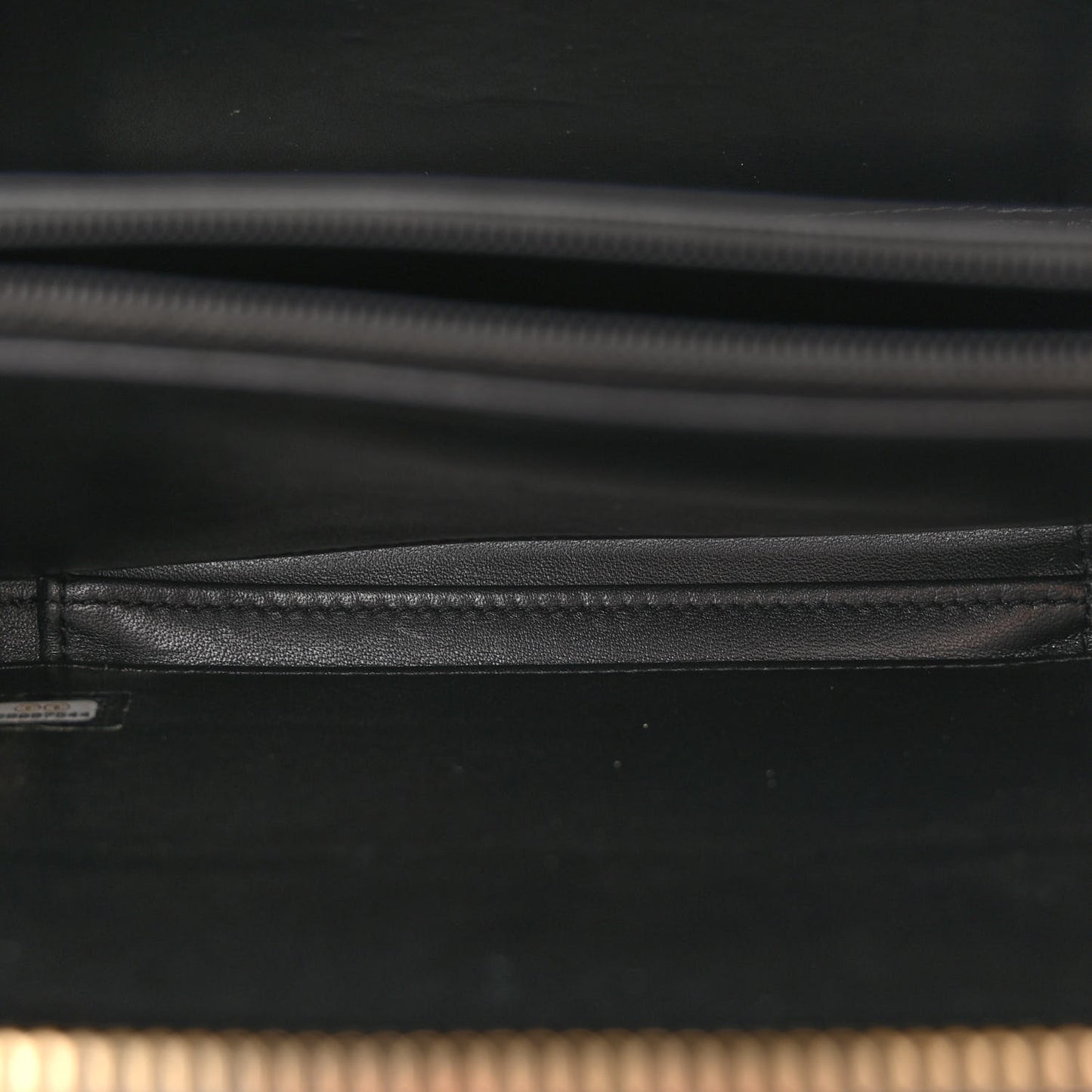 Goatskin Quilted Medium CC Filigree Vanity Case Black