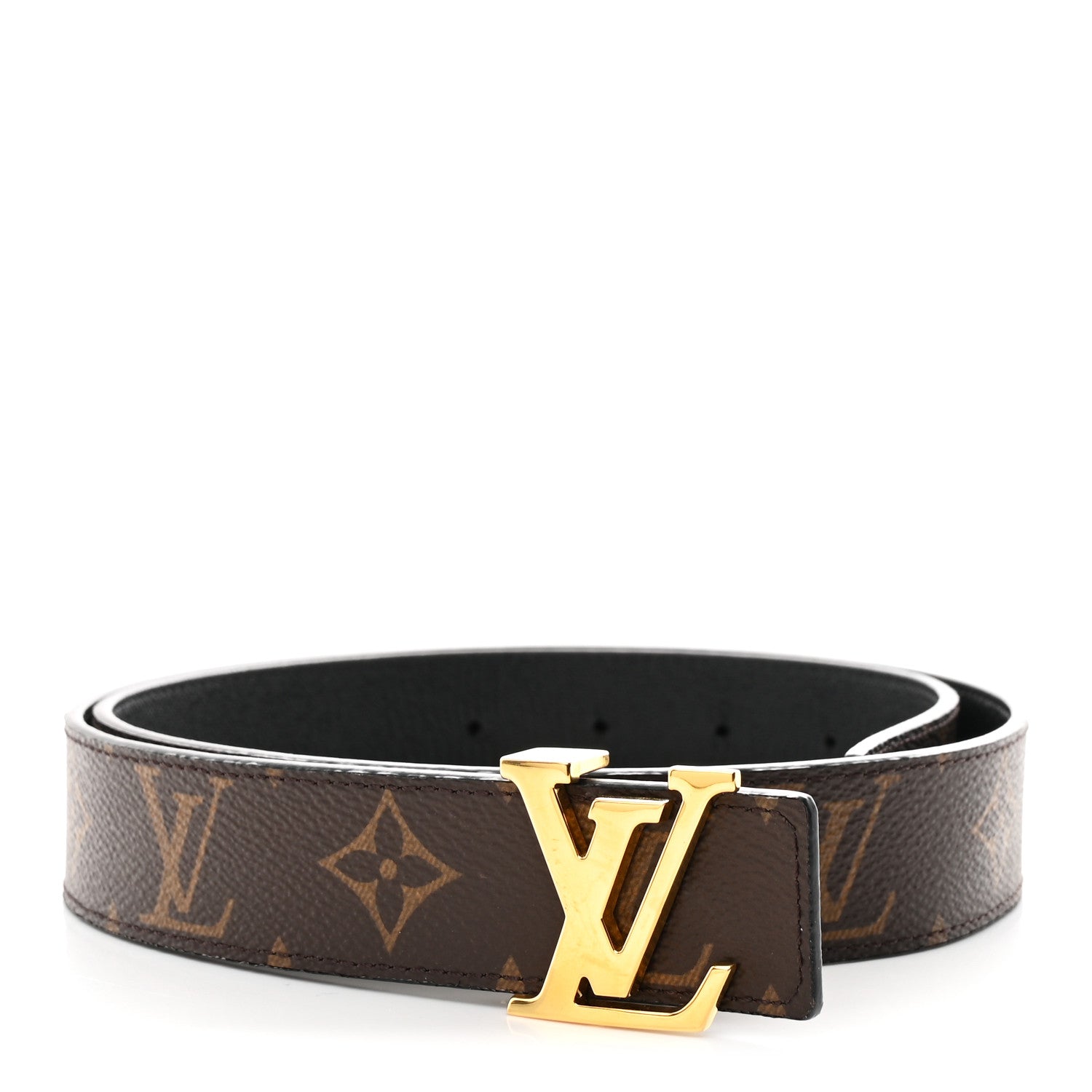 Louis Vuitton Calfskin Monogram LV Initiales Reversible Belt 80 32