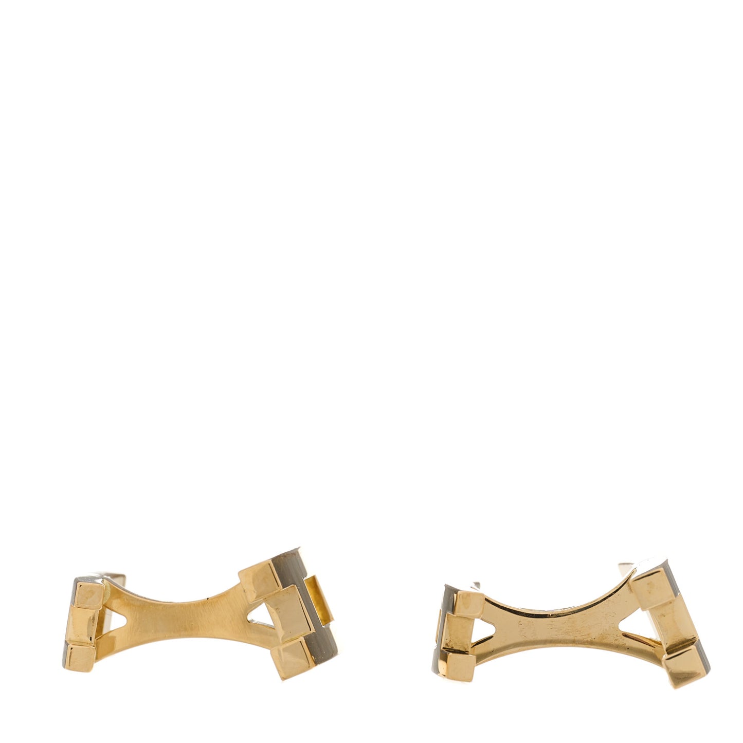 18K Yellow Gold H Cufflinks