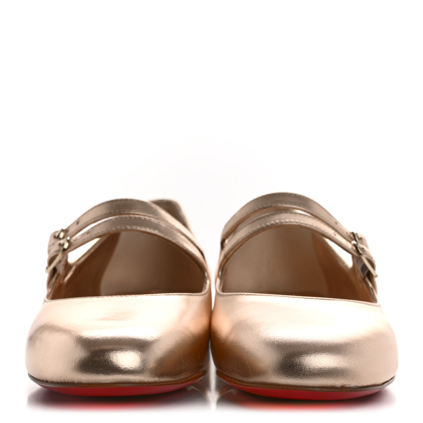 Calf Laminato Satin Sweet Jane Flats 36 Leche