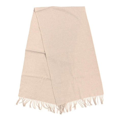 Cashmere Fringe Unie Brodee Scarf Ecru