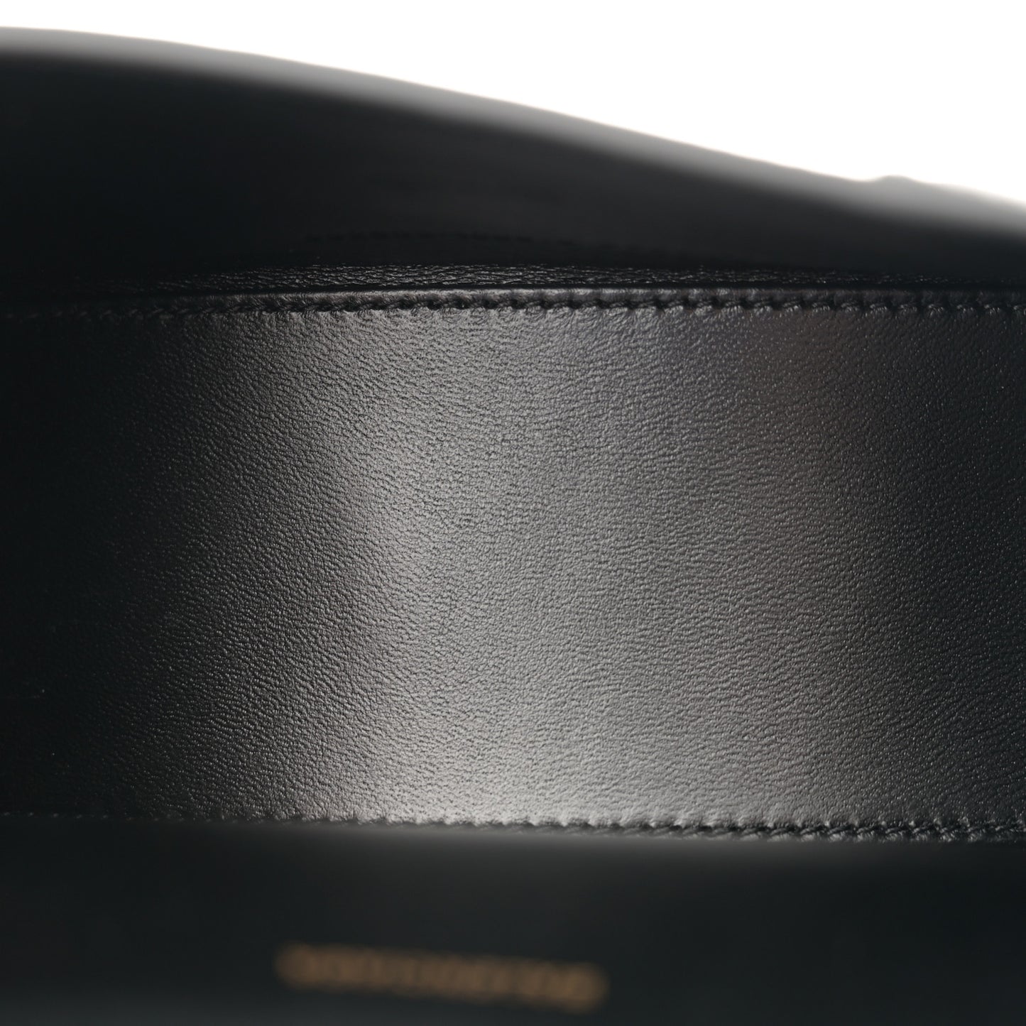 Shiny Box Calfskin Hourglass Top Handle Bag XS Black