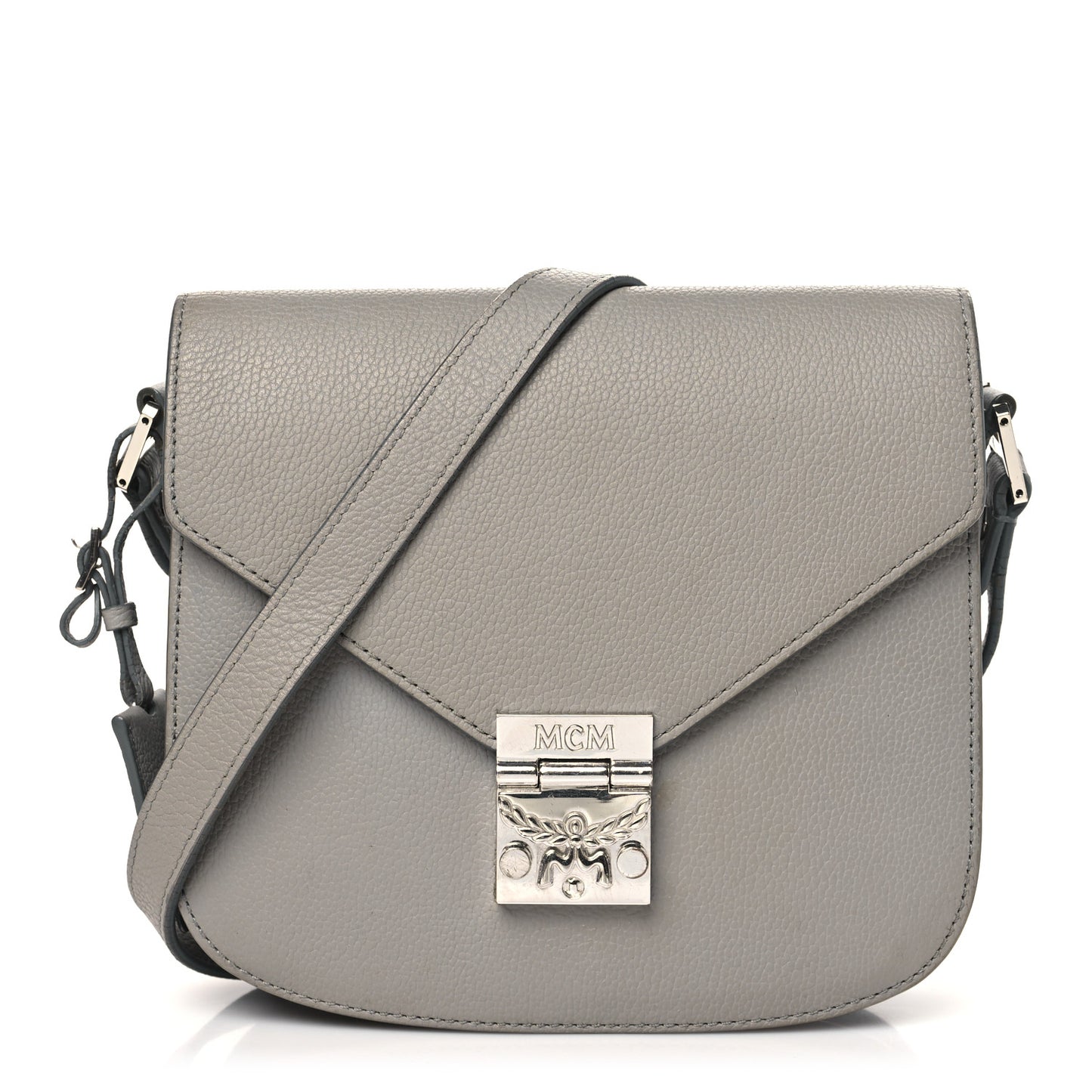 Grained Calfskin Patricia Park Avenue Crossbody Bag Arch Grey