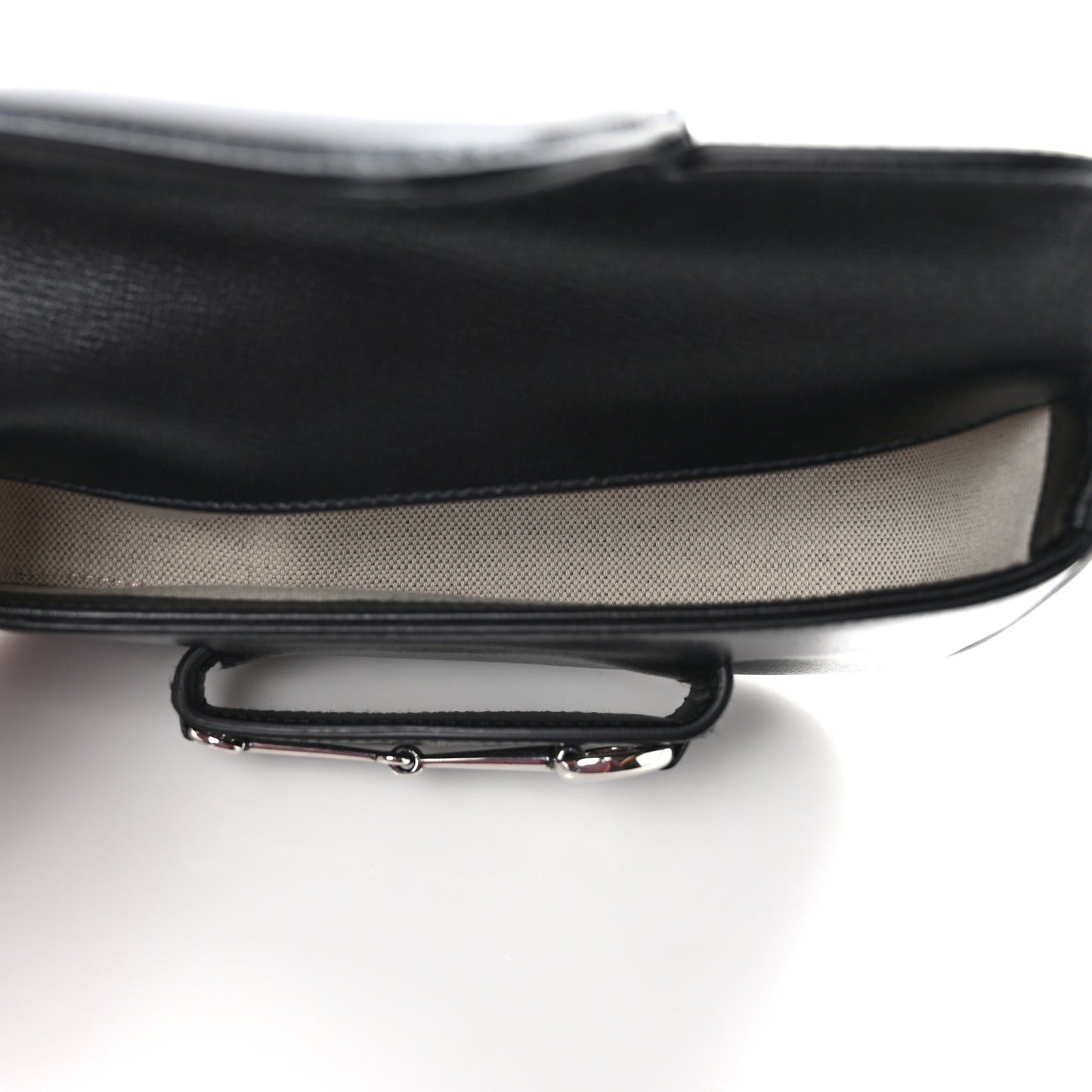 Calfskin Mini Horsebit 1955 Asymmetric Shoulder Bag Black