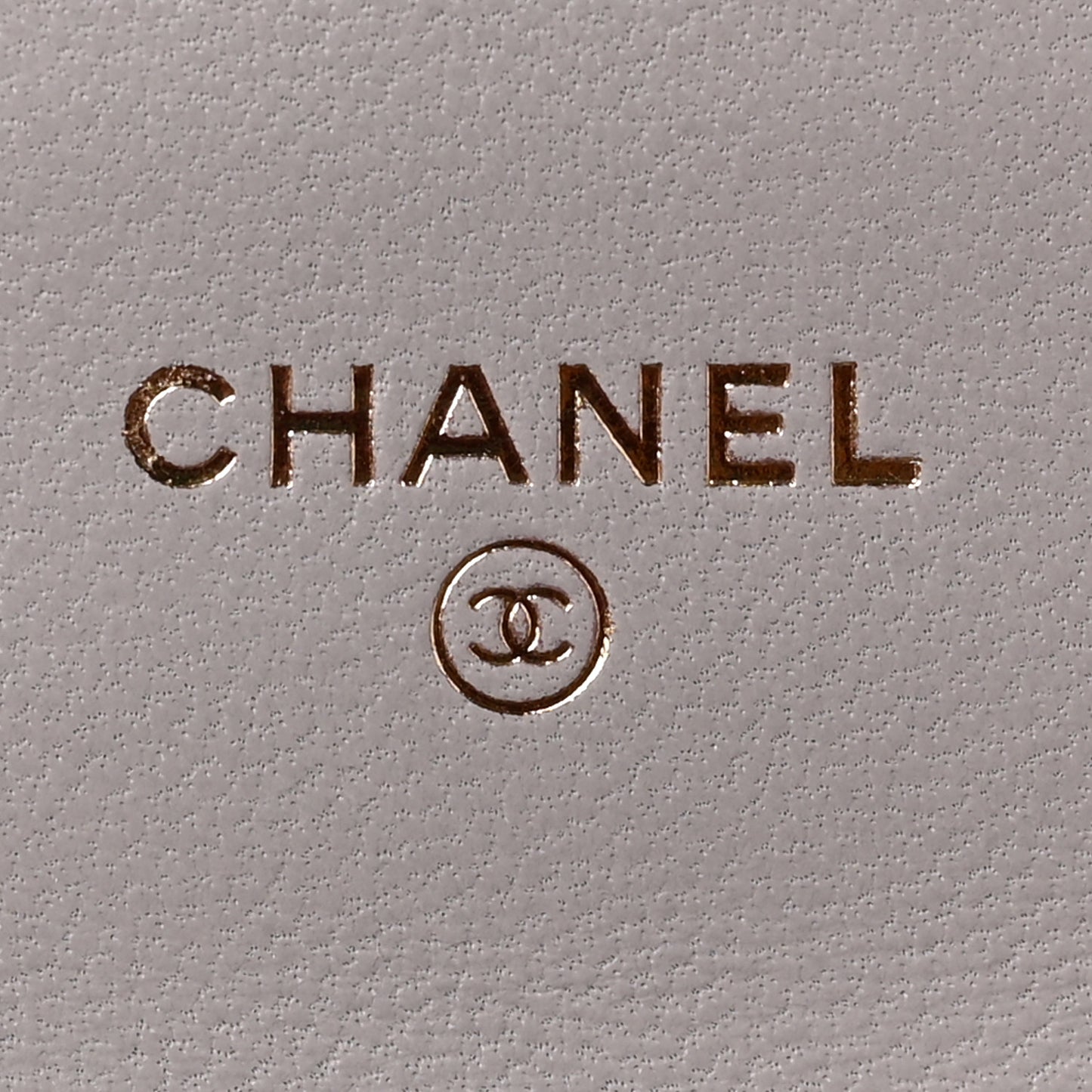 Lambskin Quilted Flap Card Holder Wallet Grey