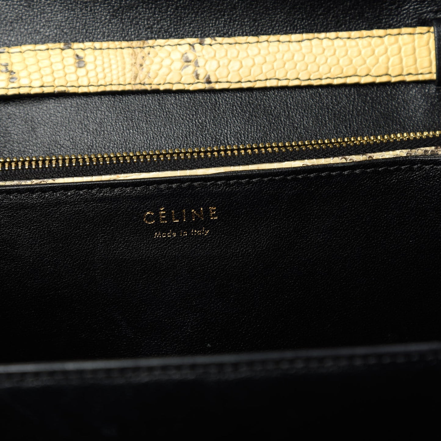 Lizard Medium Classic Box Flap Bag Natural