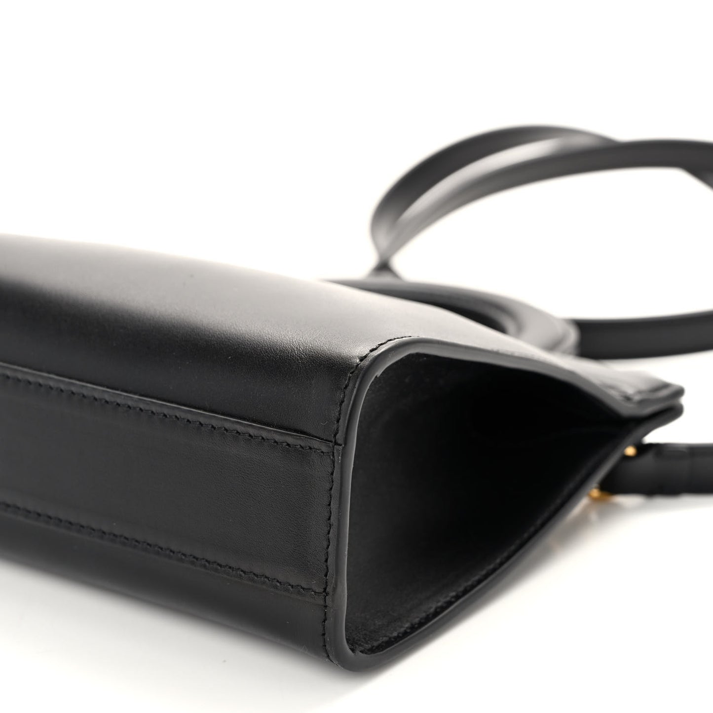 Calfskin Mini Logo Crossbody Tote Black