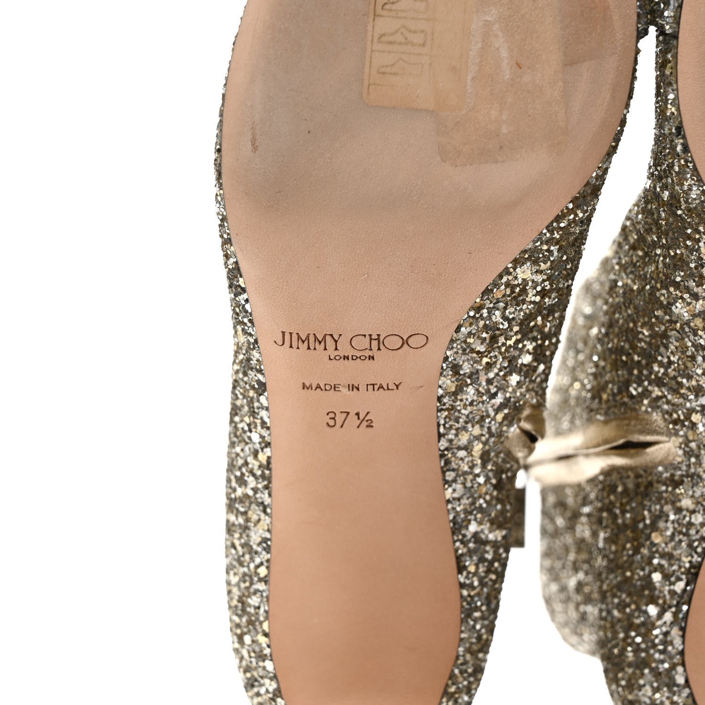Shadow Coarse Glitter Crystal Hanover 65mm Booties 37.5 Chai