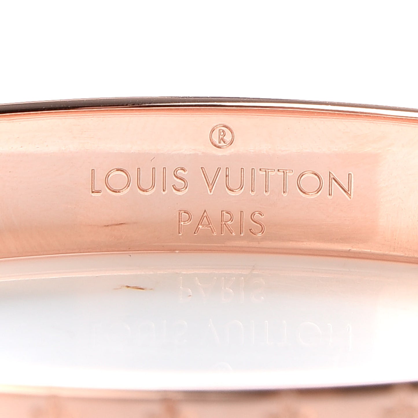 Brass Monogram Nanogram Cuff S Pink Gold