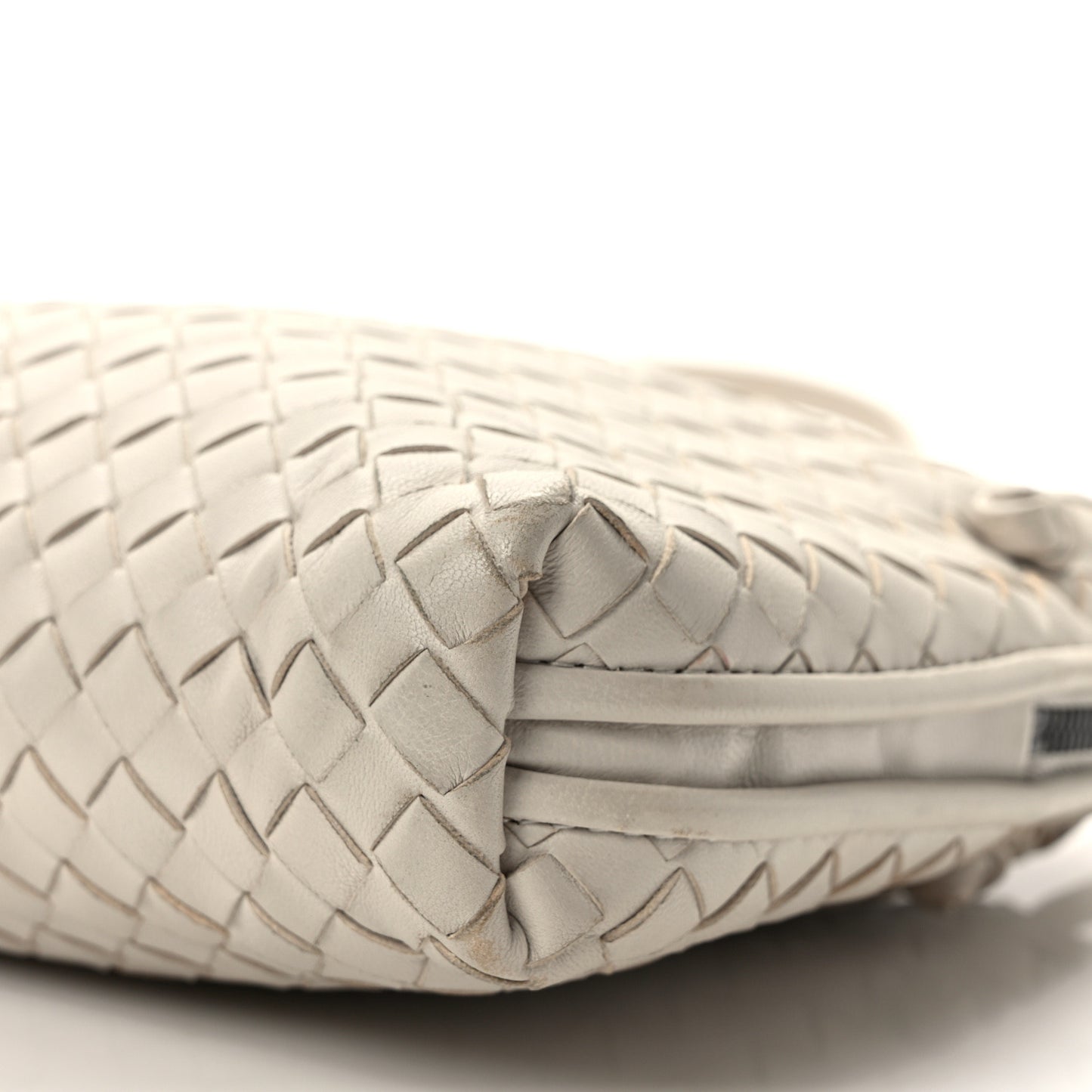 Nappa Intrecciato Nodini Crossbody Messenger White