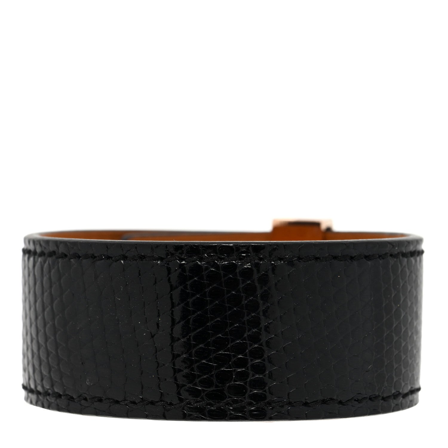 Hermes Lizard Collier De Chien CDC 24 Bracelet T2 Black 3 of 6