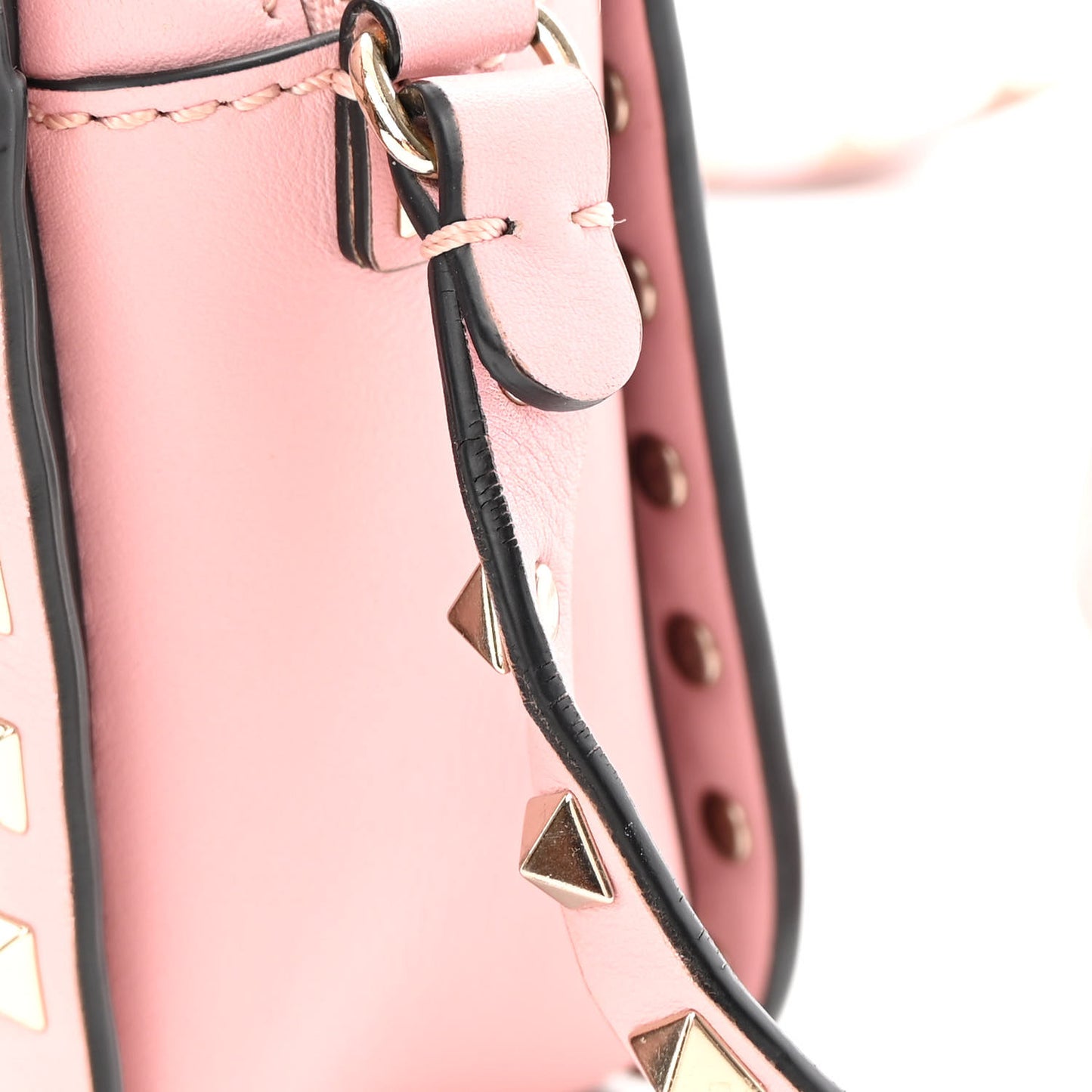 Calfskin Rockstud Flip Lock Camera Crossbody Bag Loto