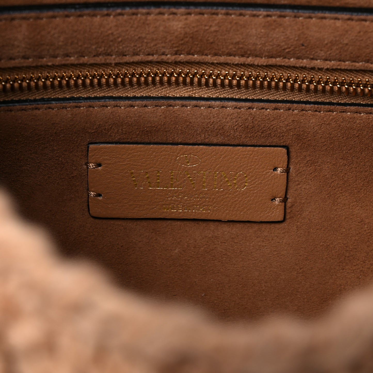 Cashmere Medium Roman Stud Shoulder Bag Brown