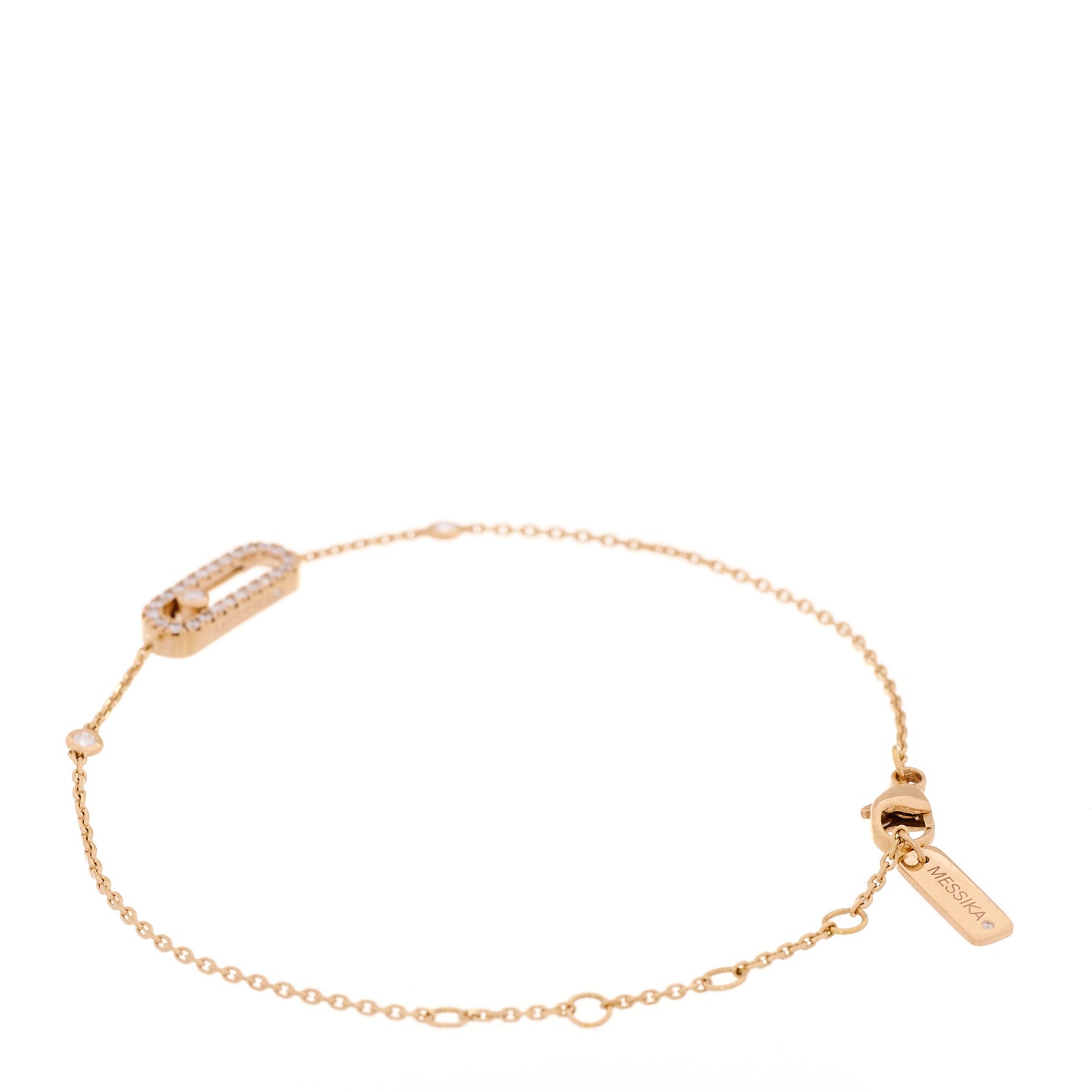 18K Rose Gold Diamond Move Uno Pave Bracelet