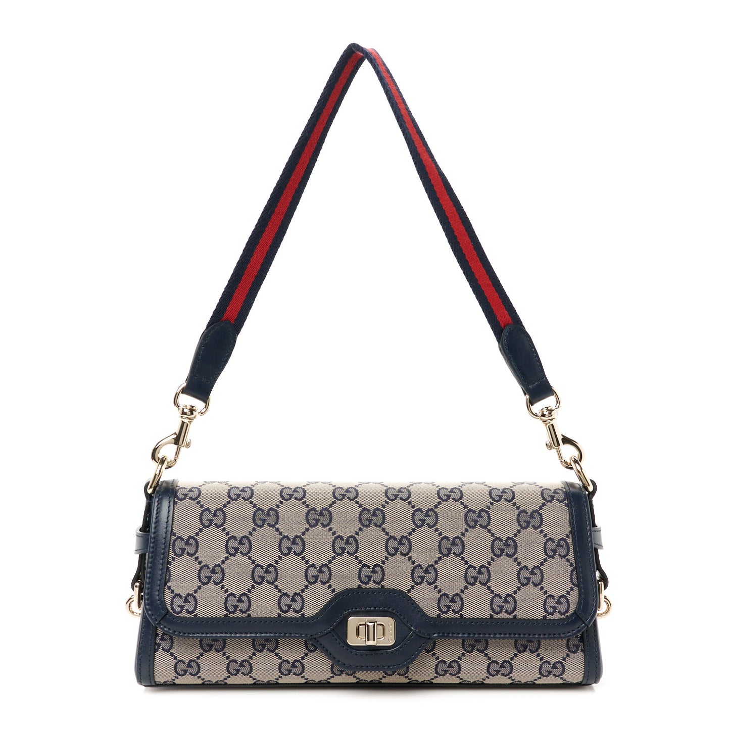 GG Monogram Small Luce Shoulder Bag Beige Blue