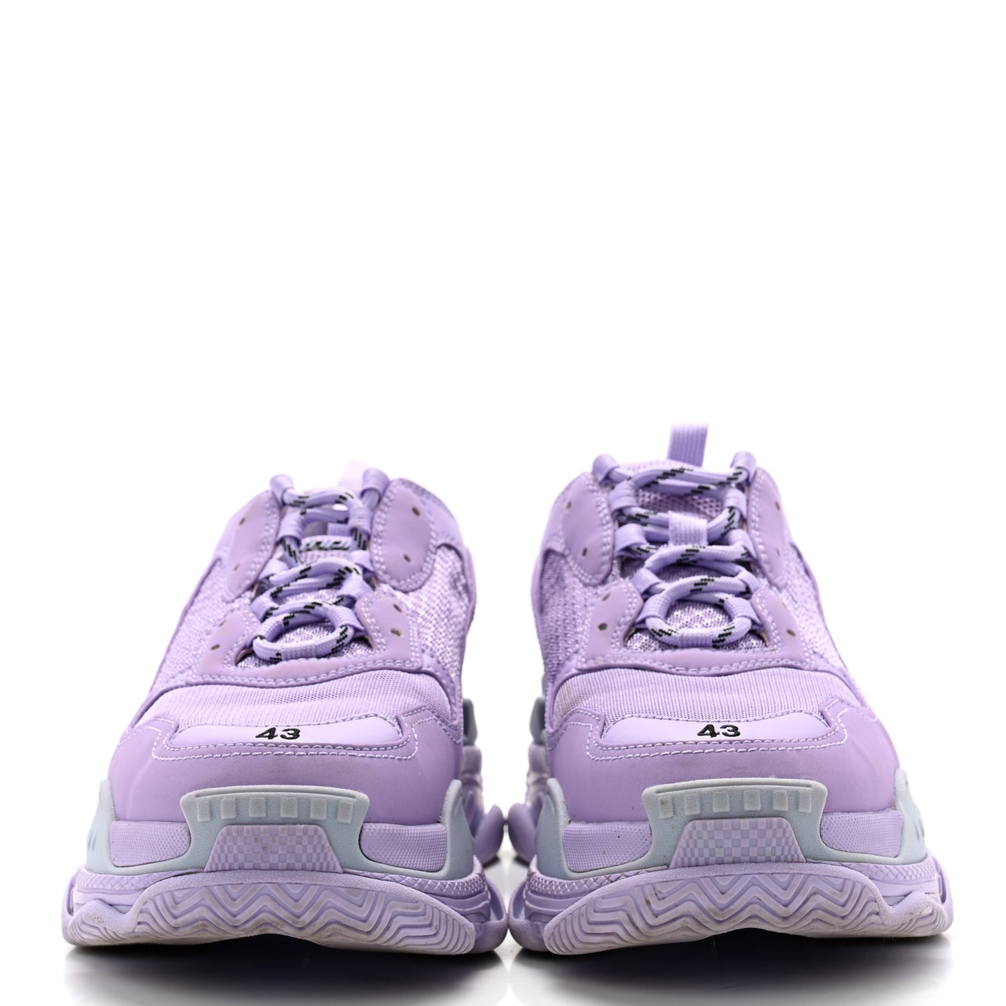 Fabric Mesh Mens Triple S Sneakers 43 Light Lilac