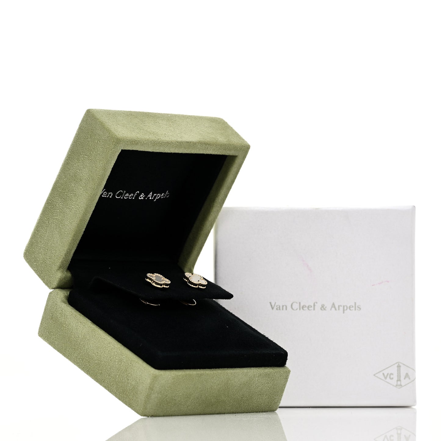 18K Yellow Gold Mother of Pearl Sweet Alhambra Earrings