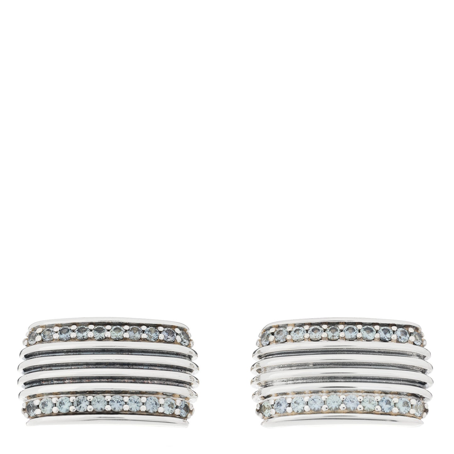 Sterling Silver Gray Sapphire Royal Cord Cufflinks
