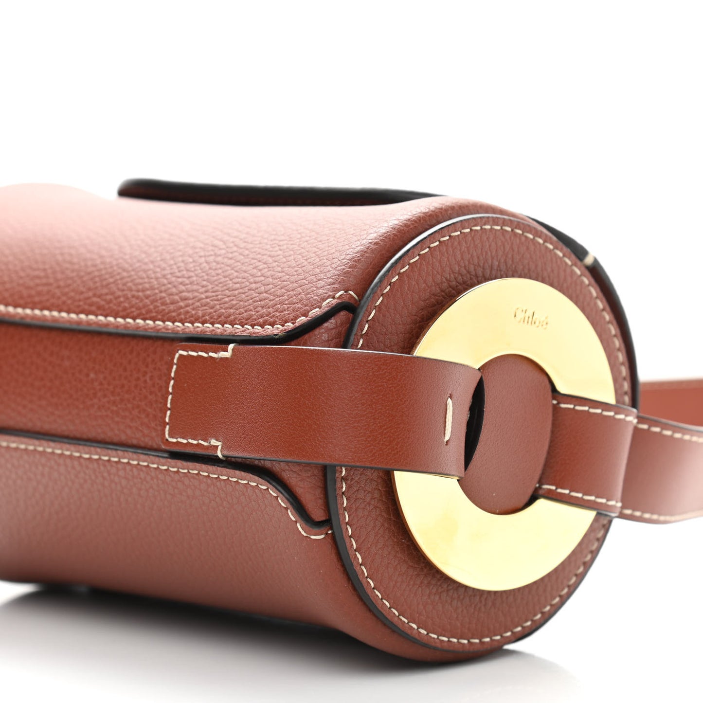 Small Grain Smooth Calfskin Mini Darryl Crossbody Sepia Brown