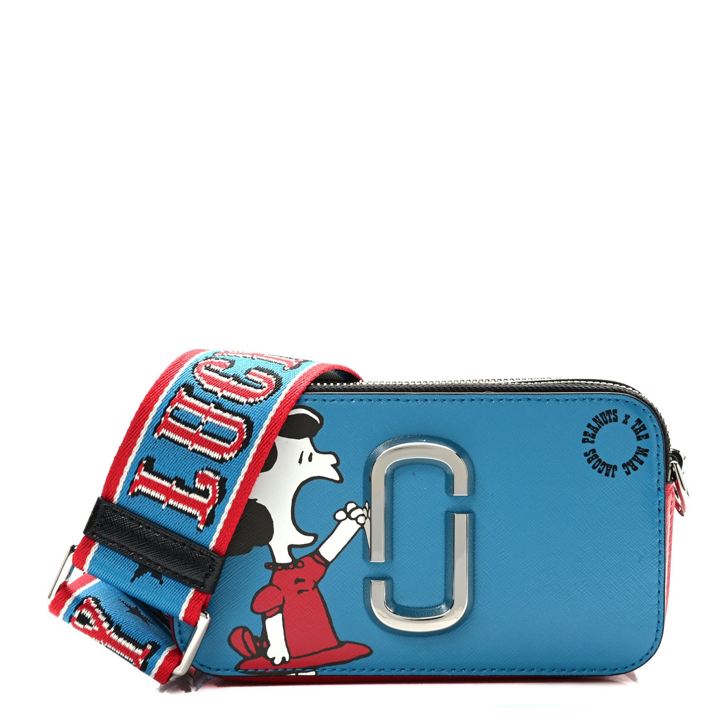 X Peanuts Saffiano Small Lucy Snapshot Camera Bag Blue Multi